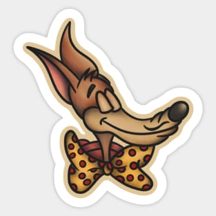 Cartoon Wolf Design Sticker